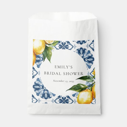 Citroen Positano Italiaanse Bruidsdouche Bedankzakje (Voorkant)