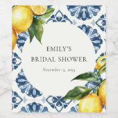 Citroen Positano Italiaanse Bruidsdouche Wijn Etiket (Enkel label)