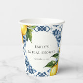 Citroen Positano Italiaanse Bruiloftfeest Papieren Bekers (Achterkant)