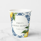 Citroen Positano Italiaanse Bruiloftfeest Papieren Bekers (Voorkant)