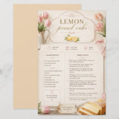 Citroen Pound Cake, Roze Tulpen Rustic Boerderijst (Voorkant / Achterkant)