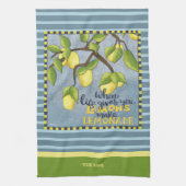 Citroen Quote Jouw naam Gestreept Stijlvol Theedoek (Verticaal)