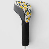 citroen & roze bloesempatroon golfheadcover (Schuin)