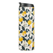  citroen & roze bloesempatroon thermosbeker (Geroteerd rechts)