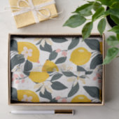 citroen & roze bloesempatroon tissuepapier (Geschenk)