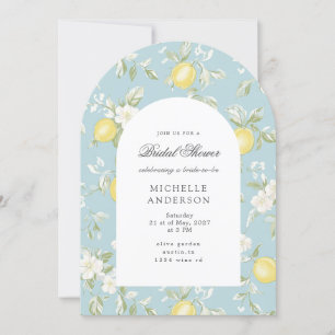 Citroen Shabby Chic Vintage Bloem Bruiloftsborrel Kaart
