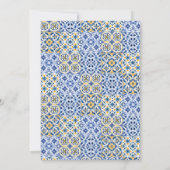 Citroen Siciliaans Italiaans Blauw Bruiloft Uitnod Kaart (Achterkant)