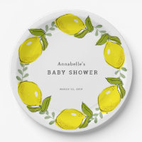 Citroen Sieraad Witte Baby Shower Papieren Bord