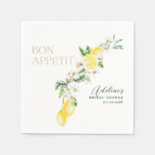 Citroen Sinaasappel Hoofd Pers Bruiloft Feest Servet (Voorkant)