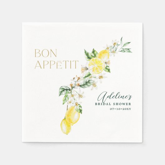 Citroen Sinaasappel Hoofd Pers Bruiloft Feest Servet (Voorkant)