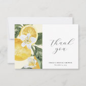 Citroen Sinaasappel Hoofd Pers Bruiloftsfeest Bedankkaart (Voorkant)