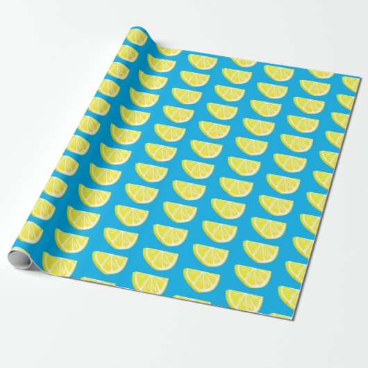 Citroen Slice Patroon Wrapping Paper Cadeaupapier (Uitgerold)