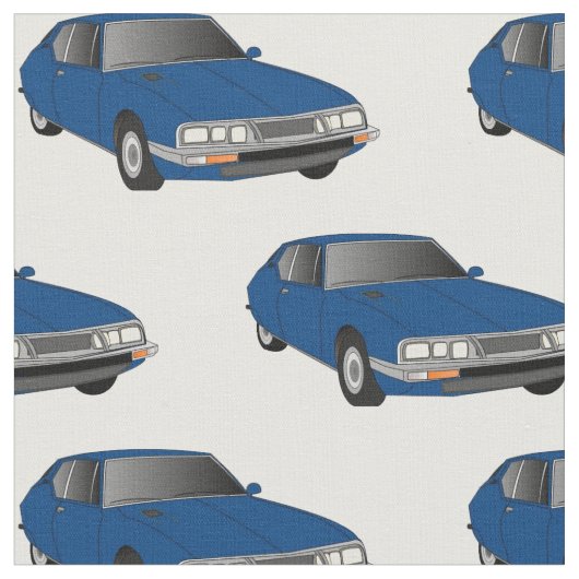 Citroen SM Dark Blue Fabric Stof (Close Up)