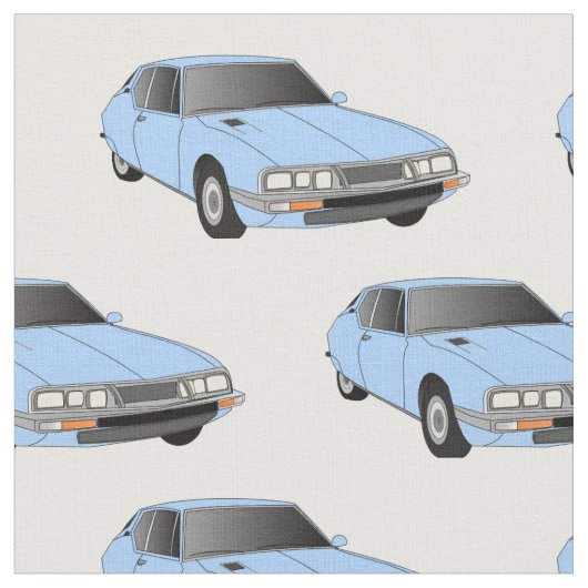 Citroen SM Ice Blue Fabric Stof (Close Up)