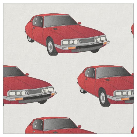 Citroen SM Red Fabric Stof (Close Up)