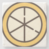 citroen stenen onderzetter (Voorkant)