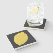 Citroen Stenen Onderzetter (Zijkant)