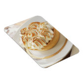 Citroen taart met gebakken meringue op bord magneet (Rechterzijde)