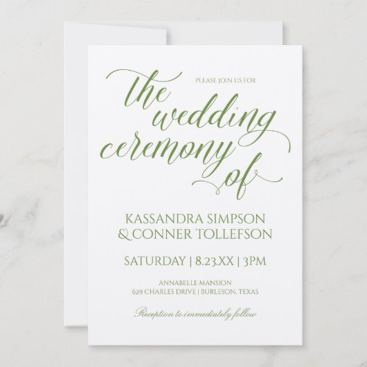 Citroen tak bruiloft uitnodigingen | geel (Voorkant)