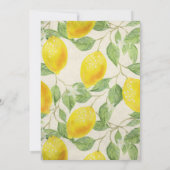 Citroen tak bruiloft uitnodigingen |  geel (Achterkant)