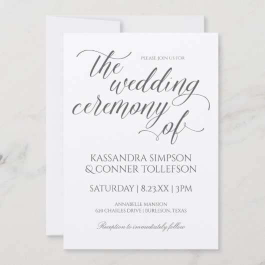 Citroen tak bruiloft uitnodigingen |  geel (Voorkant)