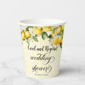 Citroen Tak Mediterraan Zomer Bruiloft Feest Papieren Bekers (Voorkant)