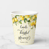 Citroen Tak Mediterraan Zomer Bruiloft Feest Papieren Bekers (Voorkant)