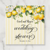 Citroen Tak Mediterraan Zomer Bruiloftsfeest Bedankjes Labels (Voorkant)