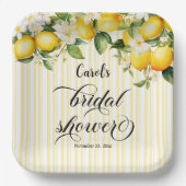 Citroen Tak Mediterraanse Zomer Bruidsdiner Papieren Bordje (Voorkant)