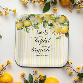 Citroen Tak Mediterrane Zomer Bruids Brunch Papieren Bordje