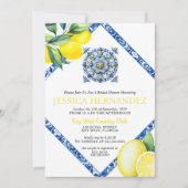 Citroen Tegel bruids doucheuitnodiging Kaart (Voorkant)