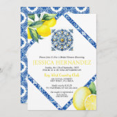 Citroen Tegel bruids doucheuitnodiging Kaart (Voorkant / Achterkant)