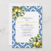 Citroen Tegel bruids doucheuitnodiging Kaart (Voorkant)