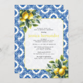 Citroen Tegel bruids doucheuitnodiging Kaart (Voorkant / Achterkant)