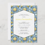 Citroen Tegel bruids doucheuitnodiging Kaart (Voorkant)