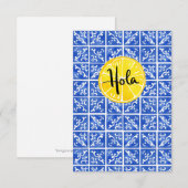 Citroen & Tegel Hallo Bedankkaart (Voorkant / Achterkant)