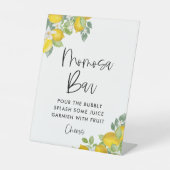 Citroen Thema Baby Shower Momosa Bar Bord Reclamebord Met Voetstuk (Voorkant)