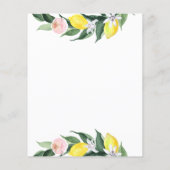 Citroen Thema Bruidsfeest Trivia Vraag Flyer (Achterkant)