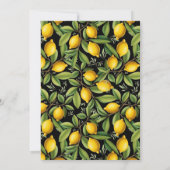 Citroen thema bruiloft of Amalfi Coast Event Kaart (Achterkant)