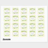 Citroen Thema Bruiloftsfeest Adressticker Vierkante Sticker (Vel)