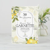 Citroen Thema Uitnodiging Jubileumfeest (Staand voorkant)