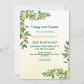 Citroen thema verjaardagsuitnodiging - Party Invit Kaart (Voorkant)