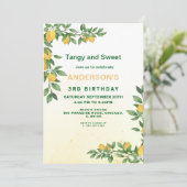 Citroen thema verjaardagsuitnodiging - Party Invit Kaart (Staand voorkant)