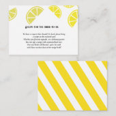 Citroen thema verzoek recept voor de bruid informatiekaartje (Voorkant / Achterkant)