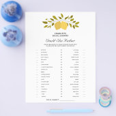 Citroen Thema Zou Ze Liever Bruiloft Borrelspel Flyer (Enkel)