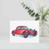 Citroën Traction Avant 11CV (1937) Frankrijk Briefkaart (Staand voorkant)