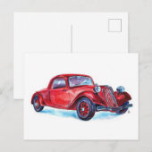 Citroën Traction Avant 11CV (1937) Frankrijk Briefkaart (Voorkant / Achterkant)