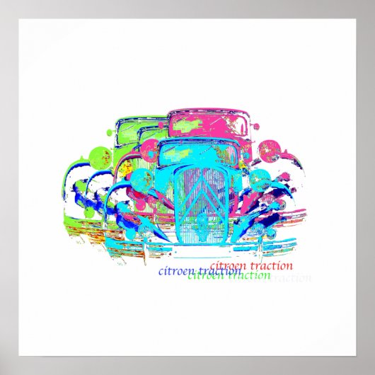 Citroen traction avant poster (Voorkant)