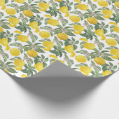 Citroen: tropisch fruit naadloos cadeaupapier (Hoek)