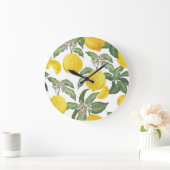 Citroen: tropisch fruit  naadloos grote klok (Huis)